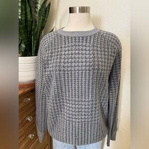 Vintage Banana Republic Wool‎ Blend Houndstooth Sweater Classic Preppy Large